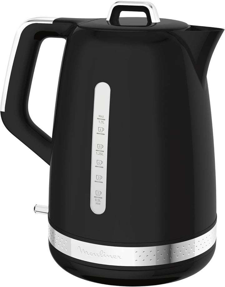 Moulinex Elektrischer Wasserkocher, 1,7 l, Vintage-Design, 360° Basis, Klappdeckel, Schnellkochen, a
