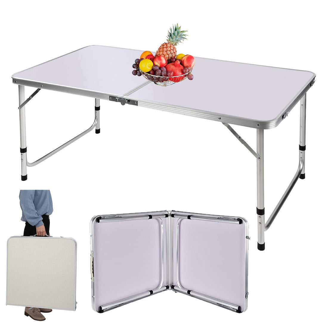 Klapptisch, 122 cm, für PC, Laptop, Büro, Arbeitszimmer, Outdoor, Picknick, Camping, Esstisch, Gamin