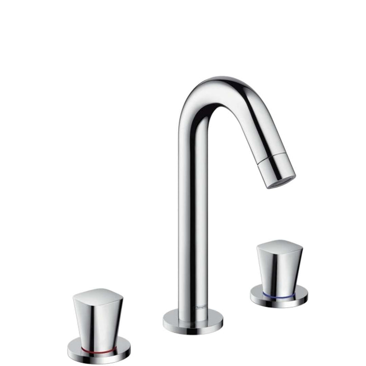 hansgrohe Wasserhahn Logis 3-Loch Waschtischarmatur, Auslauf Höhe 150mm mit Zugstangen-Ablaufgarnitu