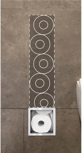 Balneo Toilettenpapierspender mit Magazin für 6 Rollen, Toilettenpapierhalter für Badzimmer, Install