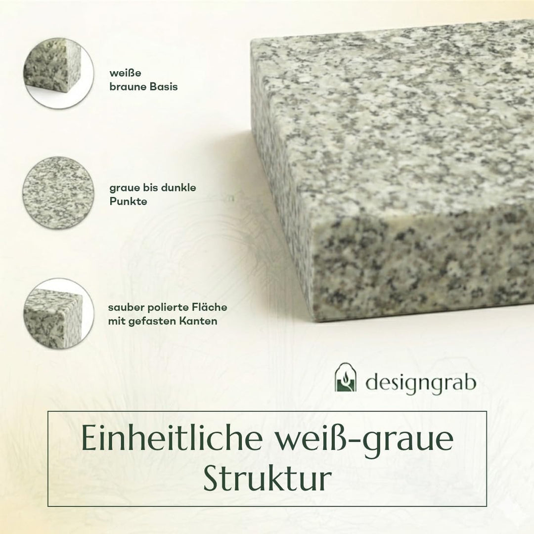 designgrab Lampen- und Vasensockel 20x20x5 cm, poliert, wetterfest, Lampen- und Vasensockel (Schlesi