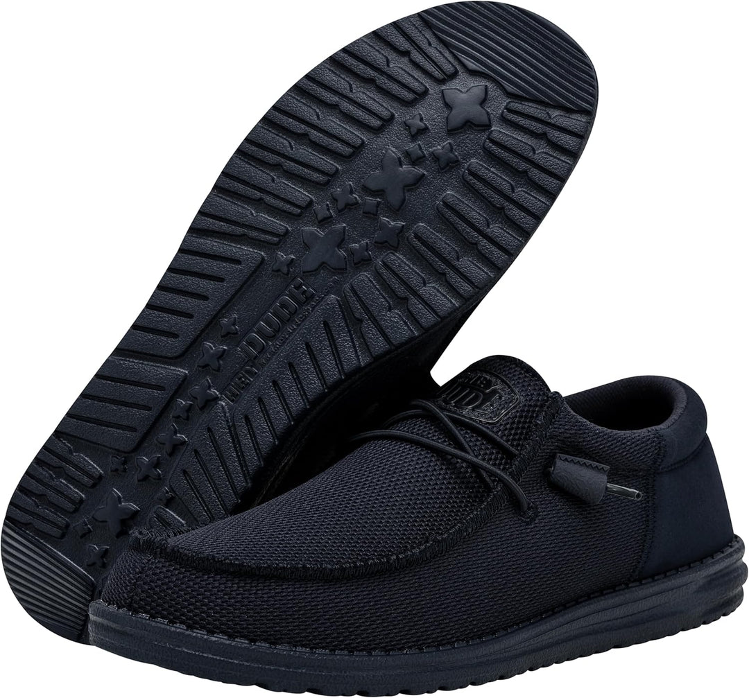 HEYDUDE - Wally Sox Stitch Herren - Slip on Schuhe - Herren Loafers, Black White 40 EU Navy, 40 EU N
