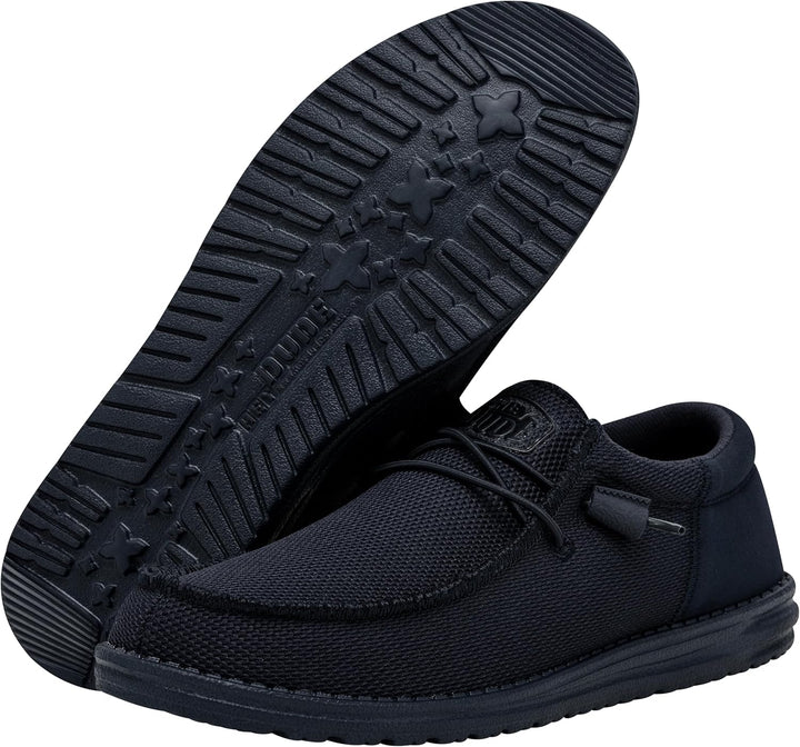 HEYDUDE - Wally Sox Stitch Herren - Slip on Schuhe - Herren Loafers, Black White 40 EU Navy, 40 EU N