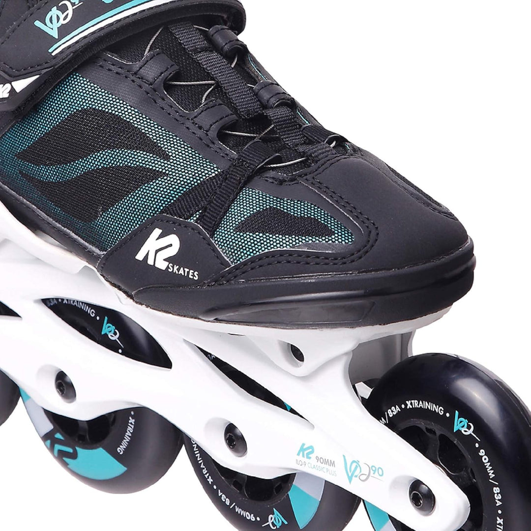 K2 Damen Vo2 90 Boa W Inline Skates EU: 36.5 (UK: 4 / US: 6.5) Black - Turquoise, EU: 36.5 (UK: 4 /