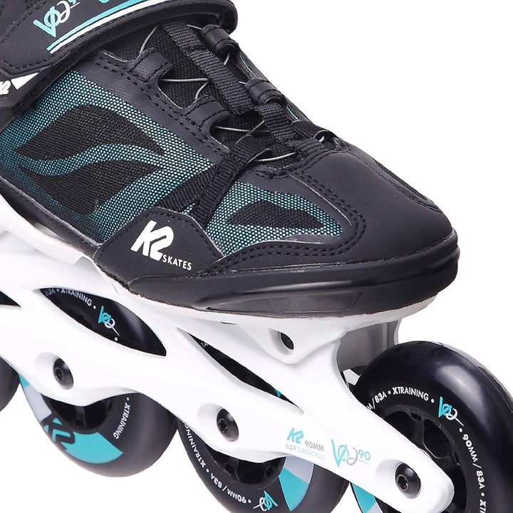 K2 Damen Vo2 90 Boa W Inline Skates EU: 36.5 (UK: 4 / US: 6.5) Black - Turquoise, EU: 36.5 (UK: 4 /