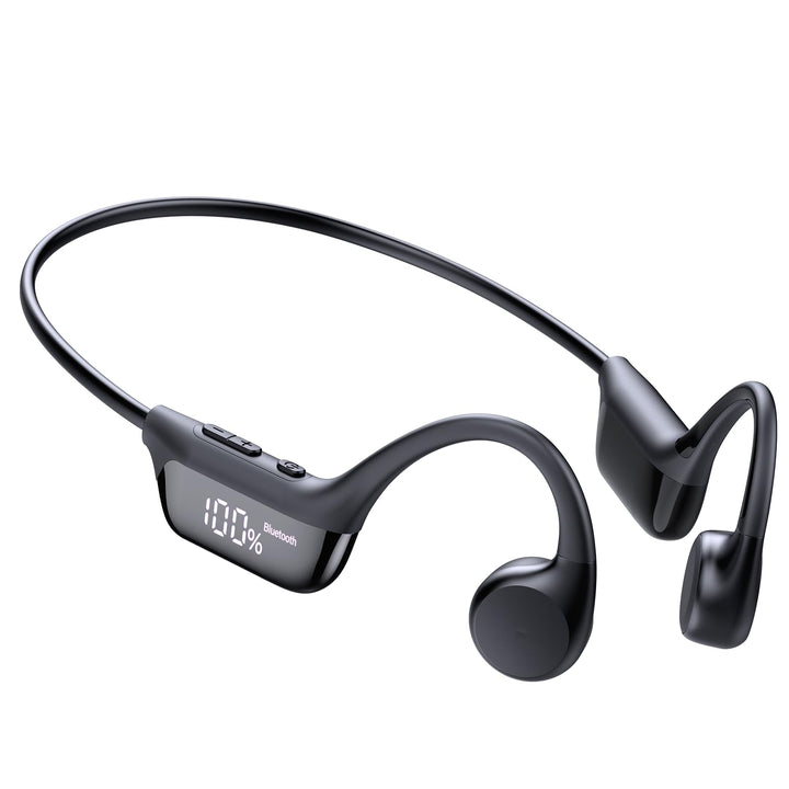Knochenschall Kopfhörer, Bluetooth 6.0 Open Ear Kopfhörer mit 12 Stunden Spielzeit, LED-Anzeige, IPX