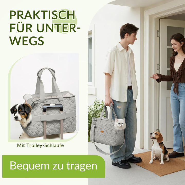 ALLSOPETS Katzentrage, Weiche Hundetransportbox für Kleine Hunde, Tragbare Transportbox für Hunde, R