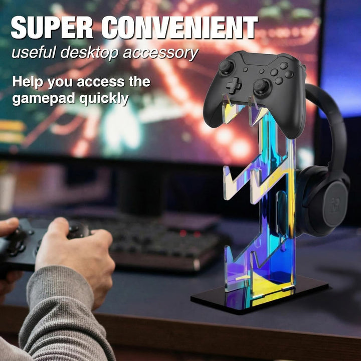 NiHome Iridescent Acrylic 3-Tier Game Controller Headset Halterung Für Ps5 Xbox One Switch, Farbenfr