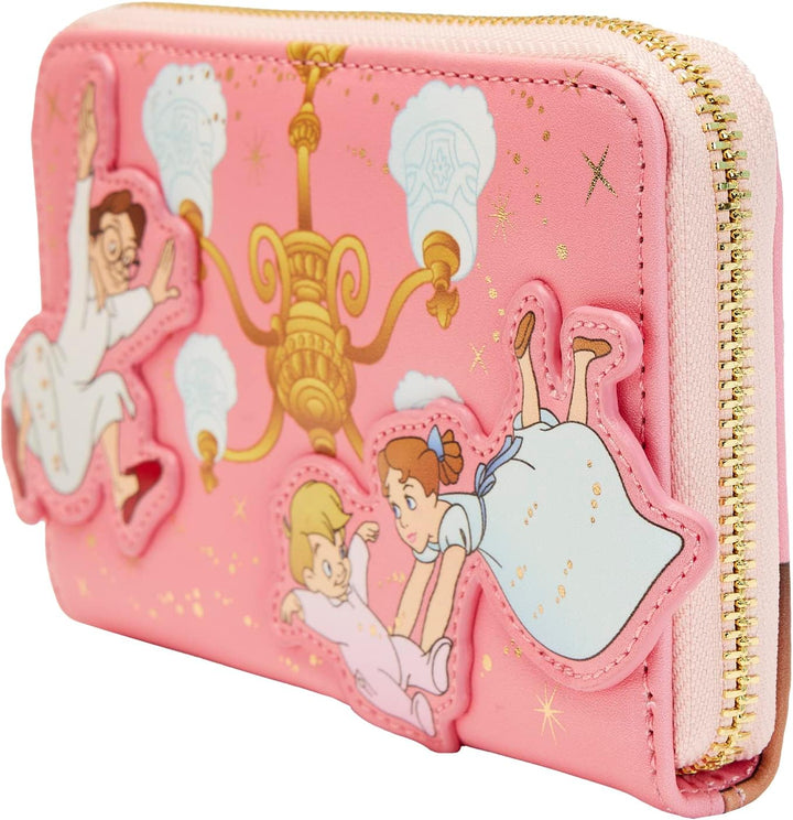Loungefly Disney Purse Peter Pan You Can Fly 70th Anniversary Rosa Zip Around One Size Standard, Sta