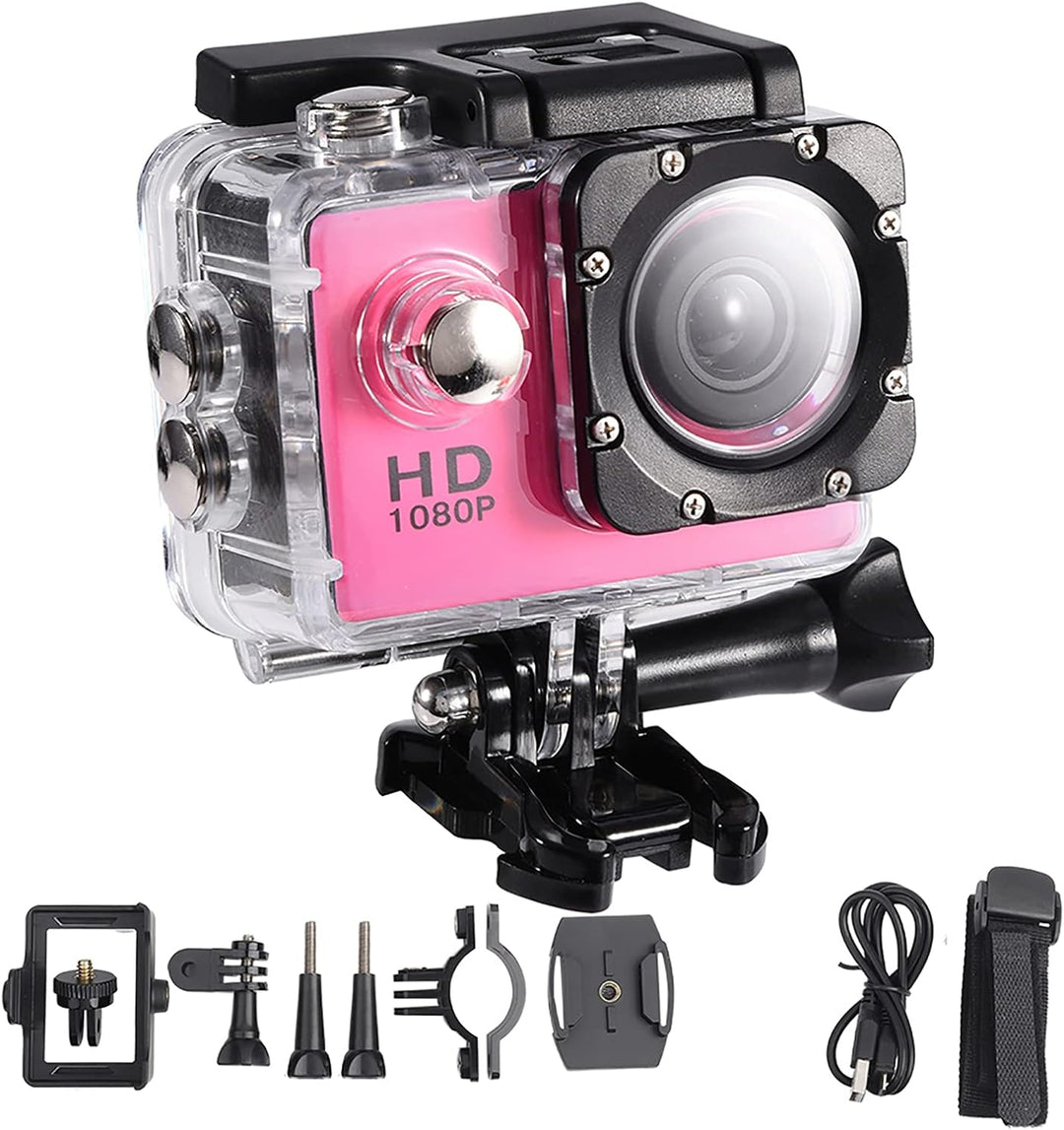 Mini DV Sportkamera, Action Kamera 4K wasserdichte 30 m Outdoor Sportvideo DV Kamera 1080P Full HD L