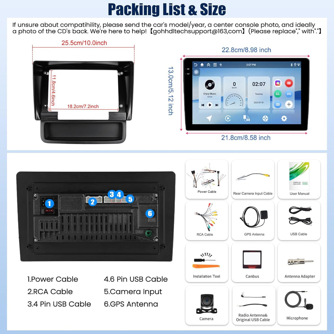 Android 15, 4G+128G CAMECHO Autoradio für Renault Trafic 2 Opel Vivaro A 87R Nissan Primastar 2010-2
