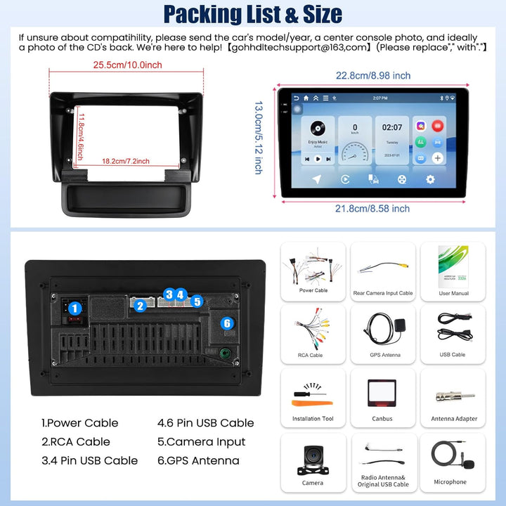 Android 15, 4G+128G CAMECHO Autoradio für Renault Trafic 2 Opel Vivaro A 87R Nissan Primastar 2010-2