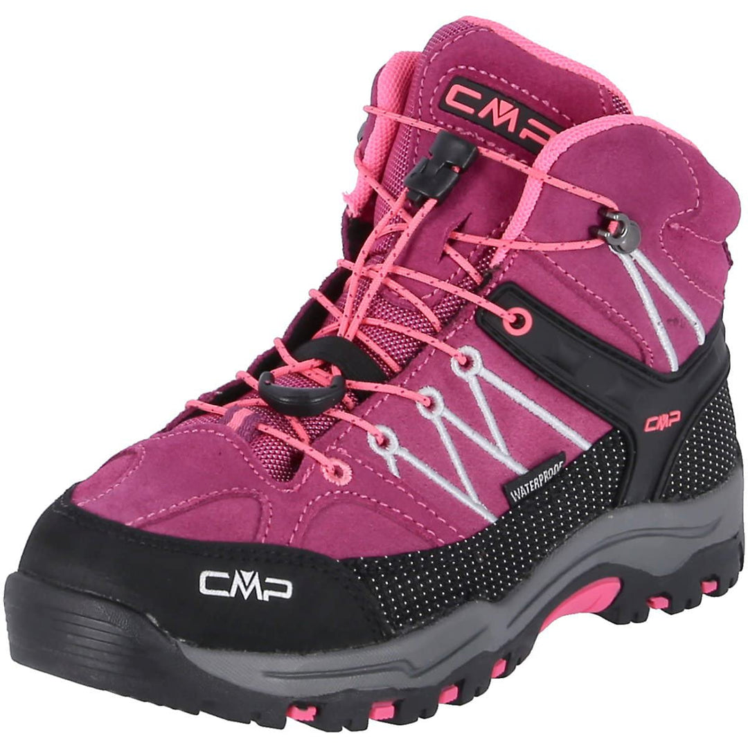 CMP Unisex Kinder Kids Rigel Mid Trekking Shoe Wp Wanderschuh 28 EU Berry Pink Fluo, 28 EU Berry Pin