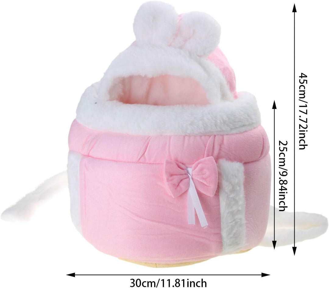 Haustier Rucksack Transporttasche, Weicher Flanell-Katzenrucksack mit Sicherheitsclip, Doppeltaschen