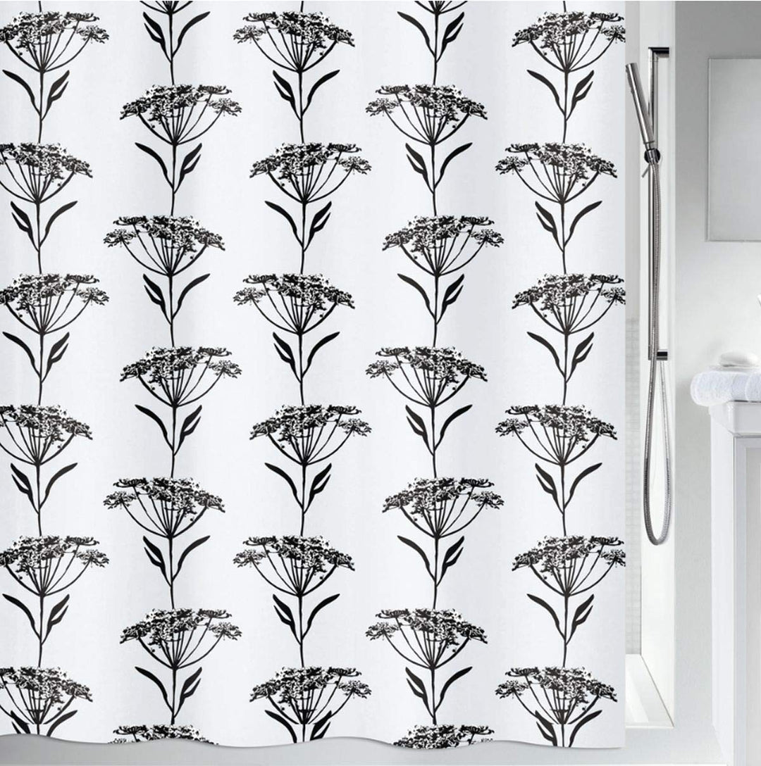 Spirella Anti-Schimmel Duschvorhang - Anti-Bakteriell, waschbar, wasserdicht, Polyester, „Natur“ 180