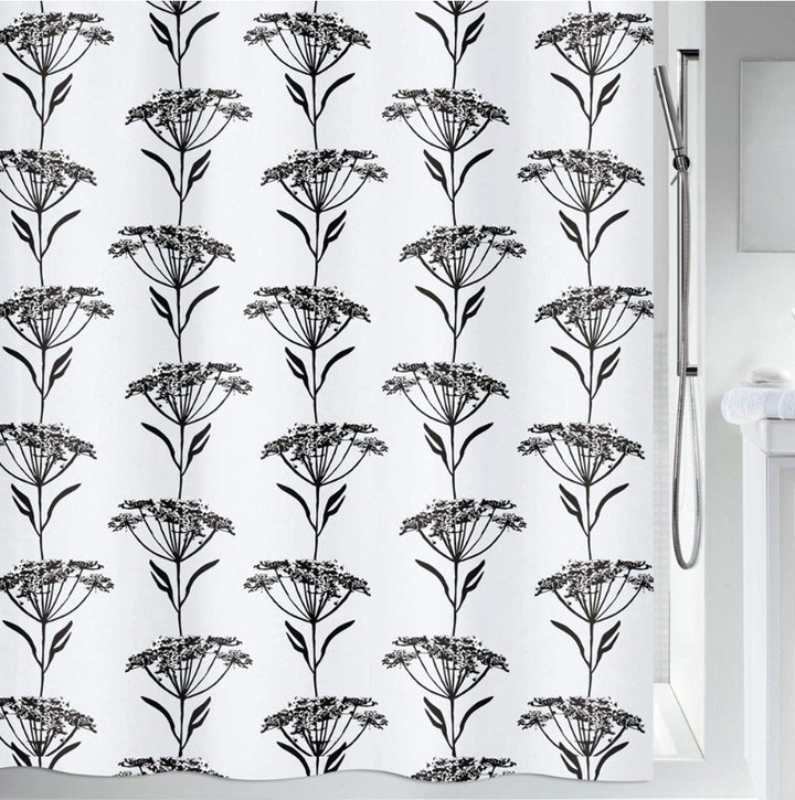 Spirella Anti-Schimmel Duschvorhang - Anti-Bakteriell, waschbar, wasserdicht, Polyester, „Natur“ 180