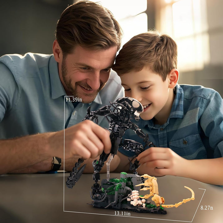 Alien Klemmbaustein-Modellbausatz, bewegliches MOC-Figurenset, 958 Teile