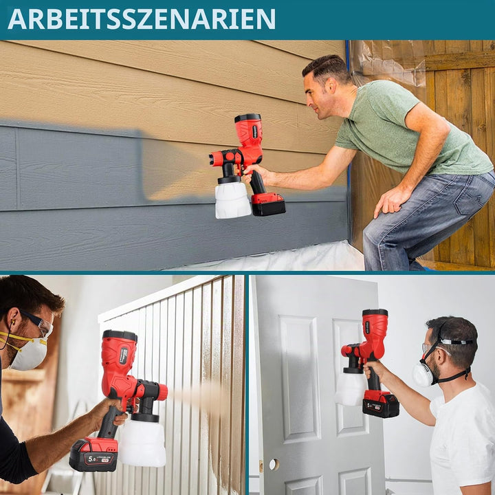 Hochgeschwindigkeits-Farbsprüher 18 V für Milwaukee M18 Akku, 2 Behälter, leicht zu reinigen, für Ha