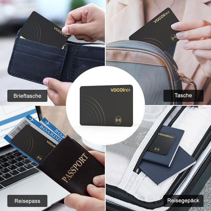 VOCOlinc Wallet Tracker Karte Slim 1.6mm, Smart Air Tracker Tag Card Kompatibel mit Apple Wo ist? Ap