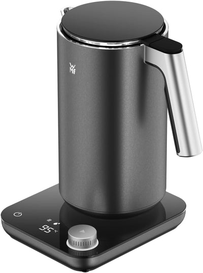 WMF Master Wasserkocher doppelwandig, Edelstahl, 1,3l, elektrischer Wasserkocher, sicher isolierter