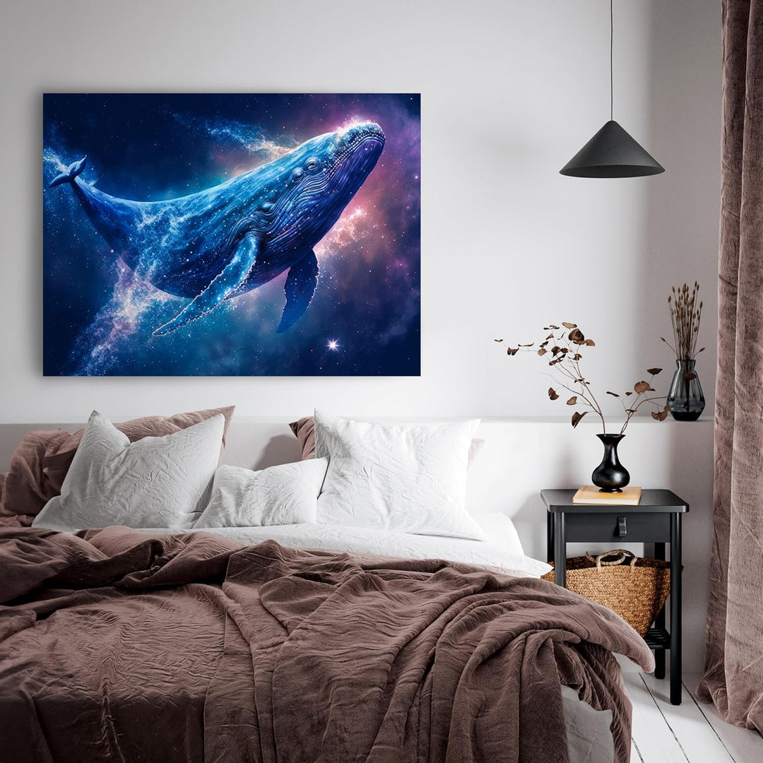 wandmotiv24 Leinwandbild Fantasy, 60x45cm, Querformat, Wal, Deko, Bilder auf Leinwand, Wanddeko, XXL