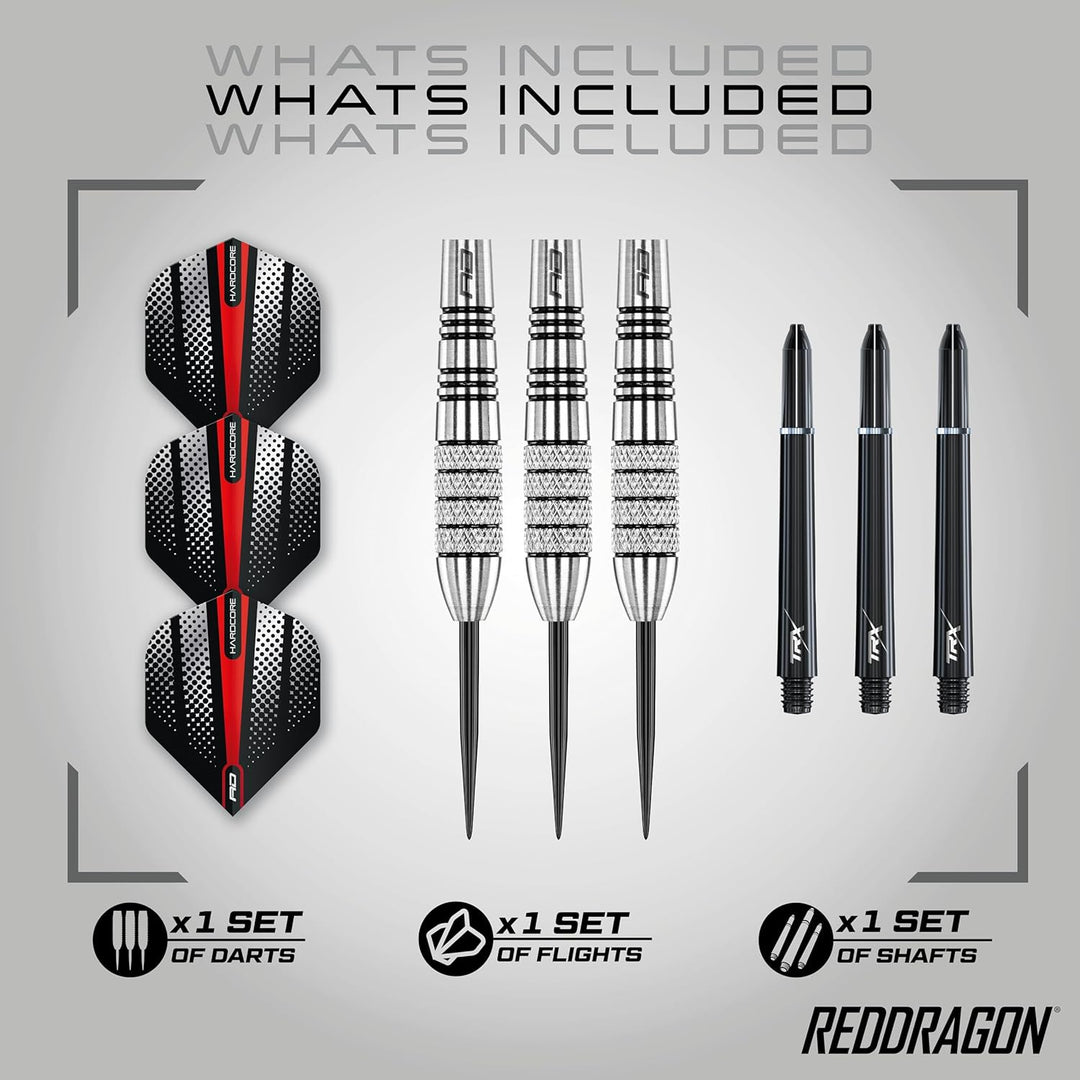 RED DRAGON Sidewinders 25g, 27g or 30g Flightmaster Tungsten Darts Set mit Flights und Schäfte 27.0