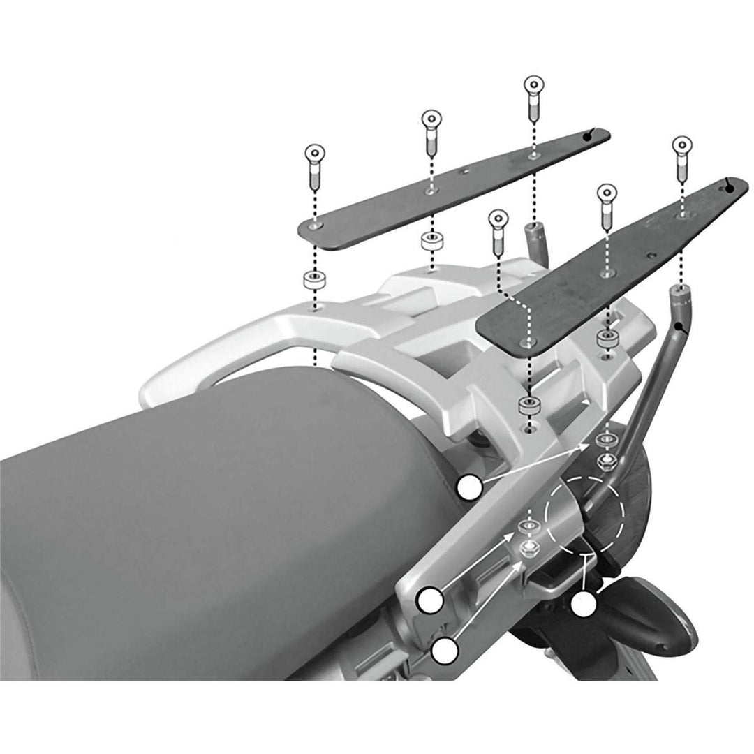 Topcase Träger schwarz Monokey Koffer mit M5 Platte oder Max. Zuladung 6 kg passend für BMW R 1200 G