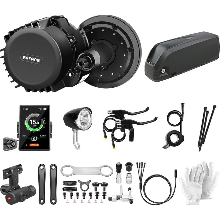 Bafang 1000w 48V Mittelmotor mit Akku BBS-HD ebike Umbausatz Display, 48V Akku (Optional) 48V 1000W
