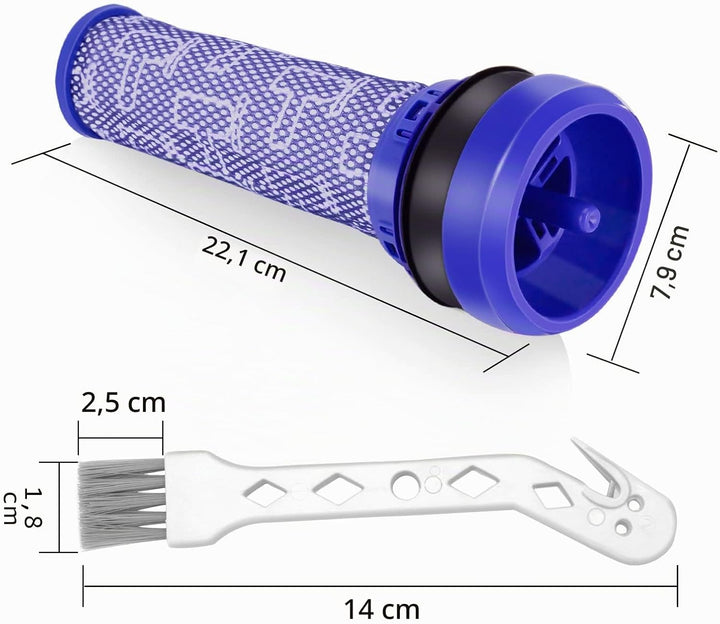 Smyidel 2 Stück Ersetzt Filter für Dyson DC33 DC37 DC39 DC28C DC53, 92341301,Pre-Filter Vormotorfilt