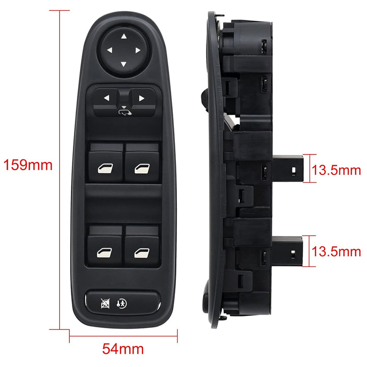 KAOLALI Elektrischer Fensterheberschalter Ersatz für Citroen C4 Grand Picasso 6554.YH Elektrischer F