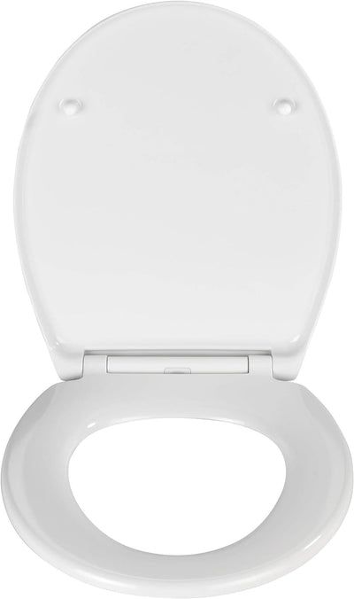 WENKO WC-Sitz Samos Weiss, hygienischer Toilettensitz mit Absenkautomatik, mit Fix-Clip Hygiene-Befe