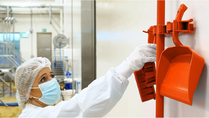 Vikan Hygienisches Hi-Flex Wandhalterungssystem, rot