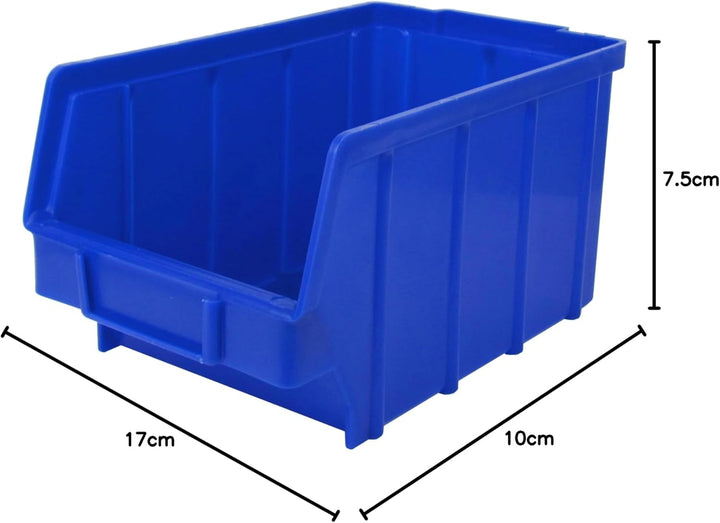 20 Stück Sichtlagerkästen - Grösse 2 - 7,5 cm x 17 cm x 10 cm – aus hochwertigem Kunststoff – einfac