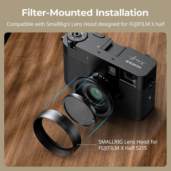 SMALLRIG Magnetischer VND-Filter ND2–ND32 für FUJIFILM X Half, Präzise stufenlose Einstellung von 1–