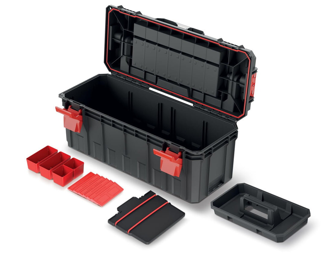 Kistenberg Werkzeugkiste Werkzeugkoffer Werkzeugkasten Werkstattkiste Toolbox Organizer im Deckel mi