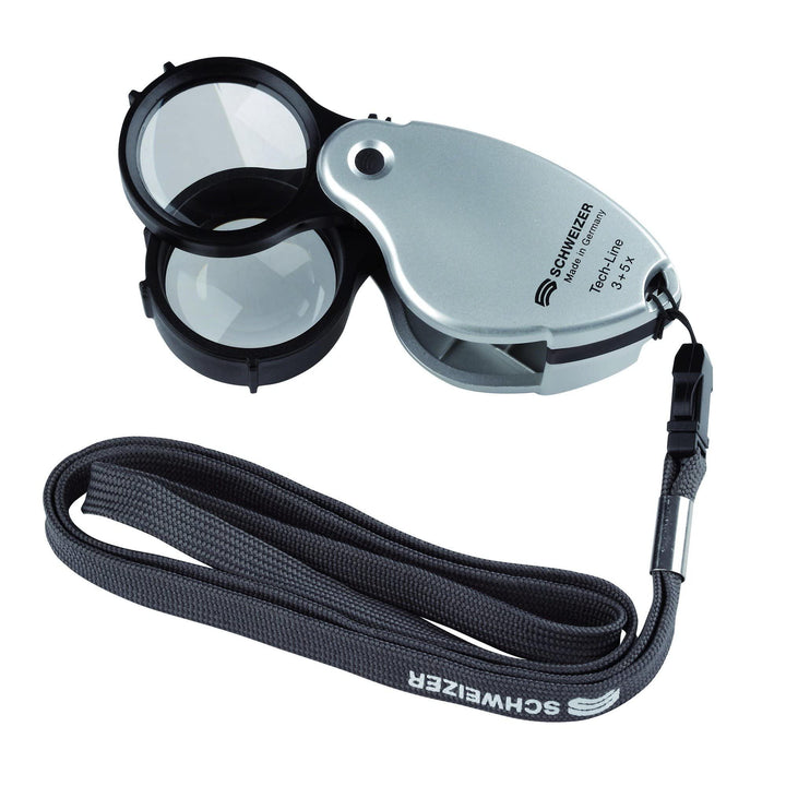 Schweizer Einschlaglupe Tech-Line Multi Lanyard 3X+5X=8X