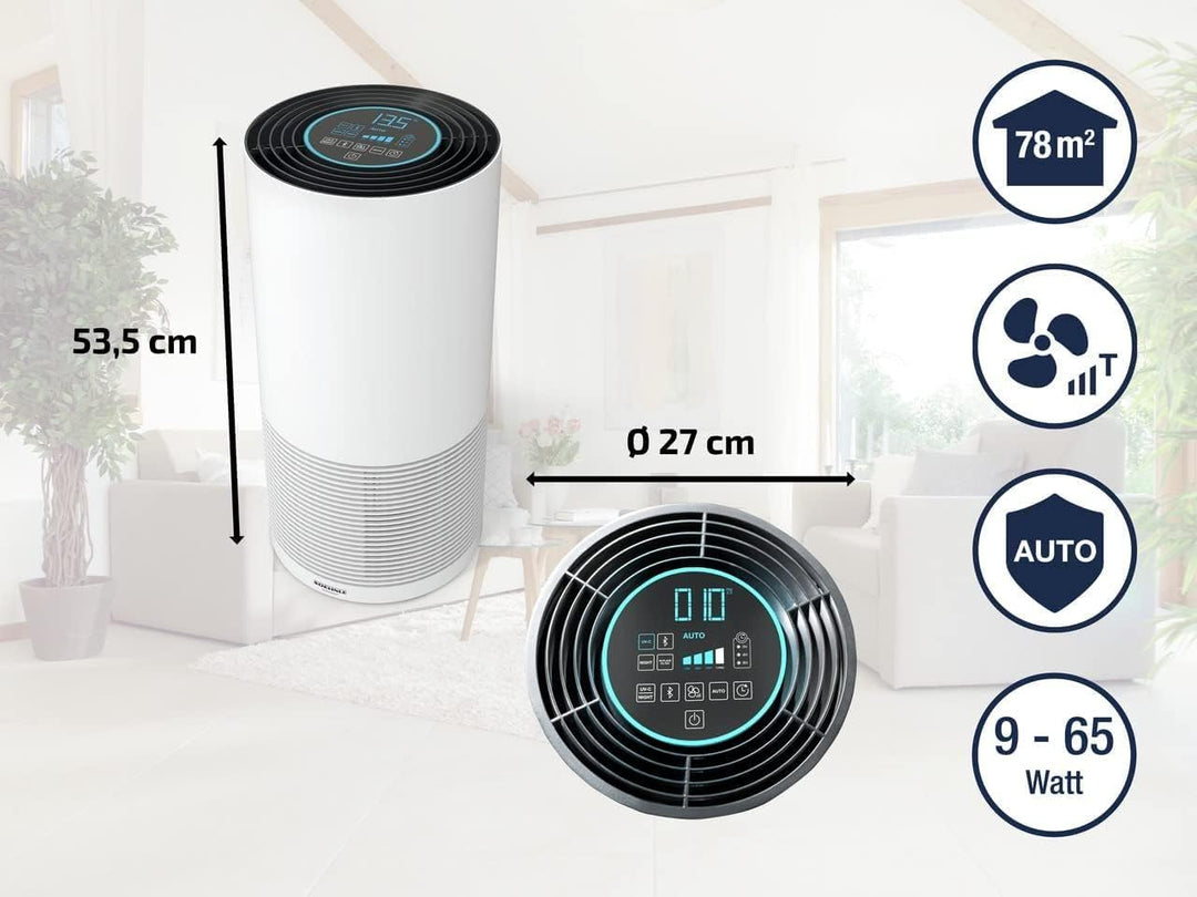 Soehnle Airfresh Clean Connect 500 Luftreiniger Allergiker, Luftfilter 99,5% von Staub Pollen Gerüch