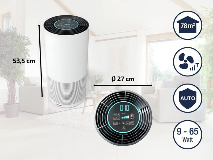Soehnle Airfresh Clean Connect 500 Luftreiniger Allergiker, Luftfilter 99,5% von Staub Pollen Gerüch