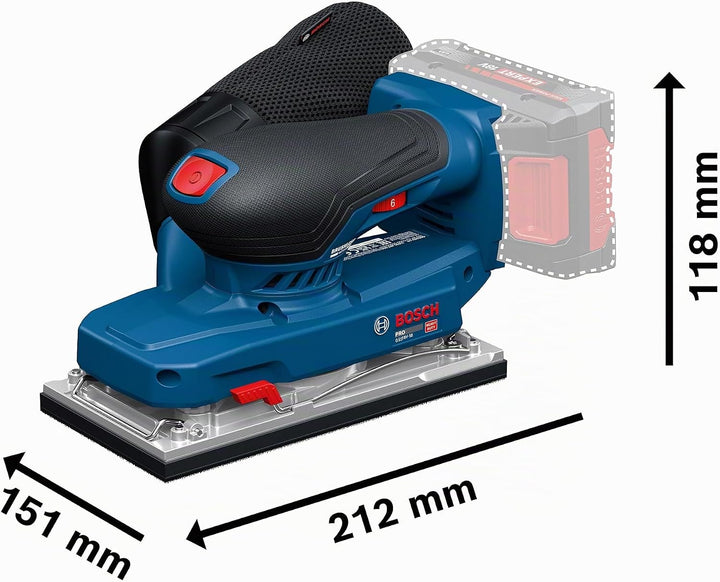 Bosch PRO 18V System Akku-Exzenterschleifer GSS18V-18 (inkl. Staubbeutel, Locher, L-BOXX 162)