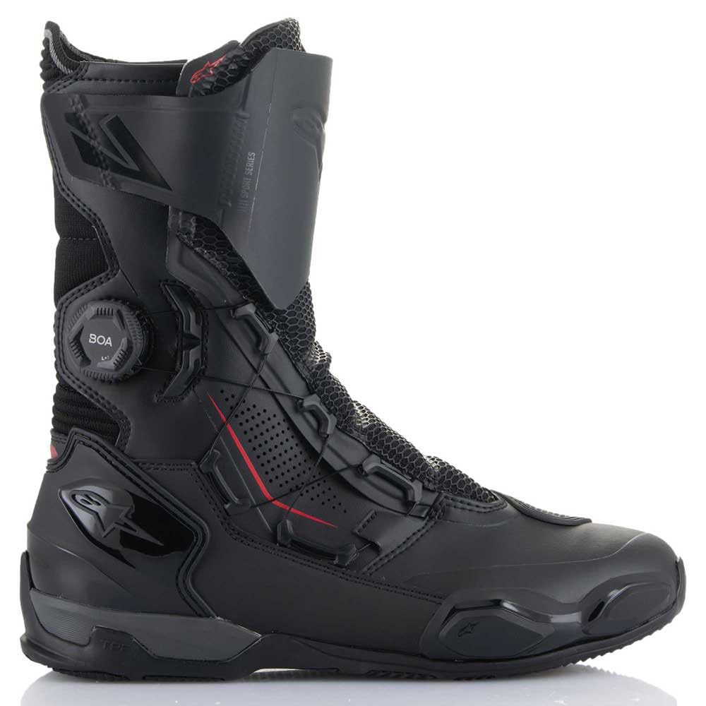 Alpinestars SP-X Boa Motorradstiefel – Sport & Touring – Mikrofaser, Rideknit 38 EU Schwarz, 38 EU S