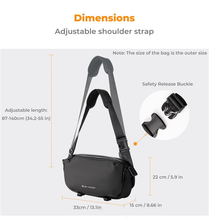 K&amp;F Concept Kamera-Rucksack, Schultertasche, quadratische Tasche, Taschen für Fotografen, Kamera-Rec