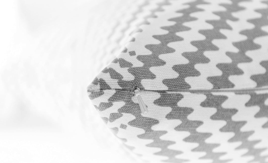 TreeWool Dekorativer Kissenbezug (60 x 60 cm, Grau) Kaleidoskop Design 100% Baumwolle (2er Pack), Gr