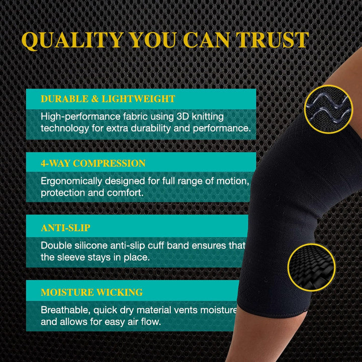 Sparks by Rebels Knie-Kompressionsmanschetten, hochwertige Kniestütze für Laufen, CrossFit, Wandern,