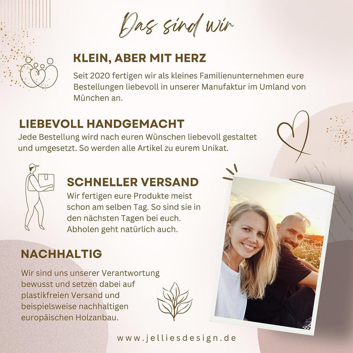 Servierbrett Eiche mit Gravur personalisiert, 2 Grössen Mit Gravur (S. Abb.) 39L x 13B cm, Mit Gravu