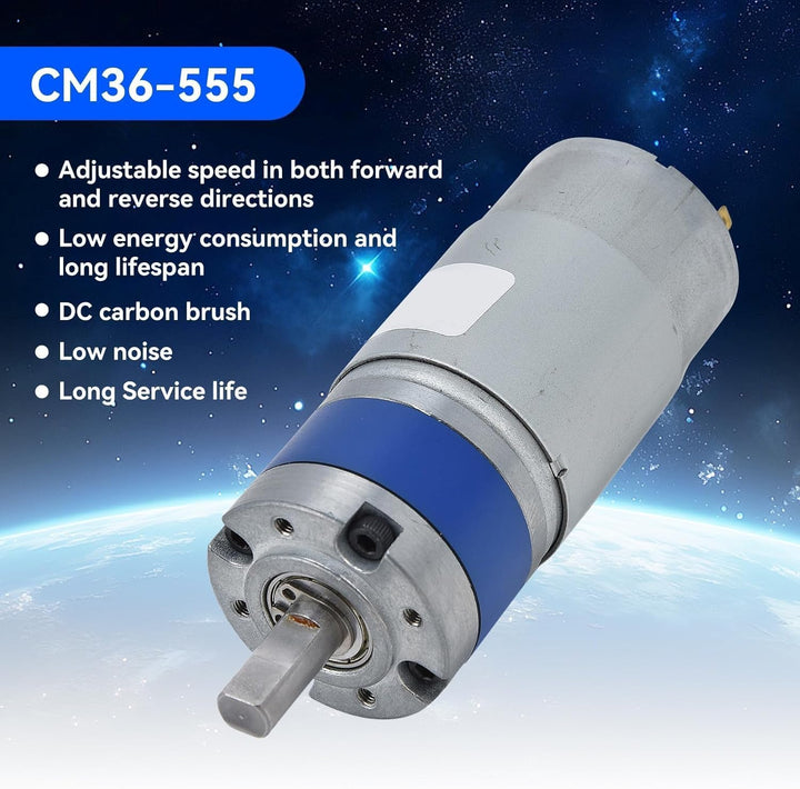 DC 12V Planetengetriebemotor, D-Wellenmotor Planetengetriebemotor Drehzahlreduzierung Planetenkohleb