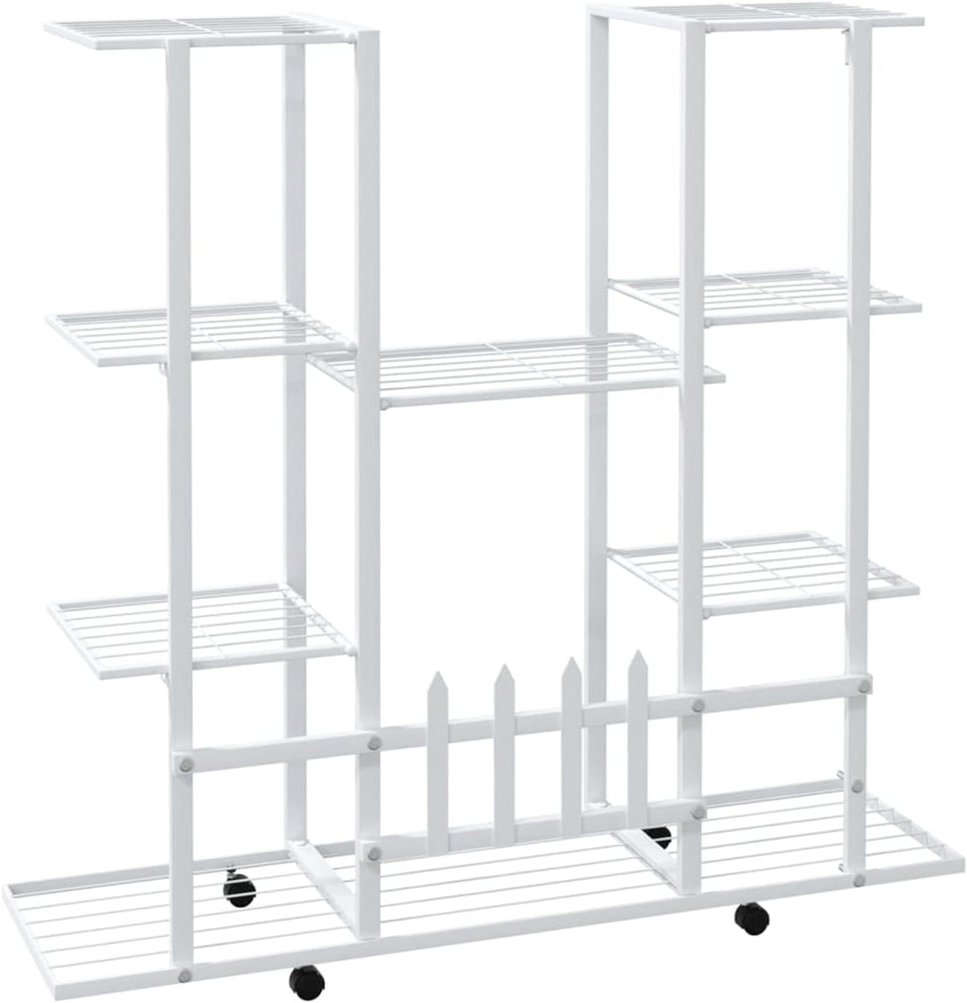 Festnight Blumenständer Blumenregal Pflanzenständer Metall Pflanzenregal Blumensäule Blumentreppe Me