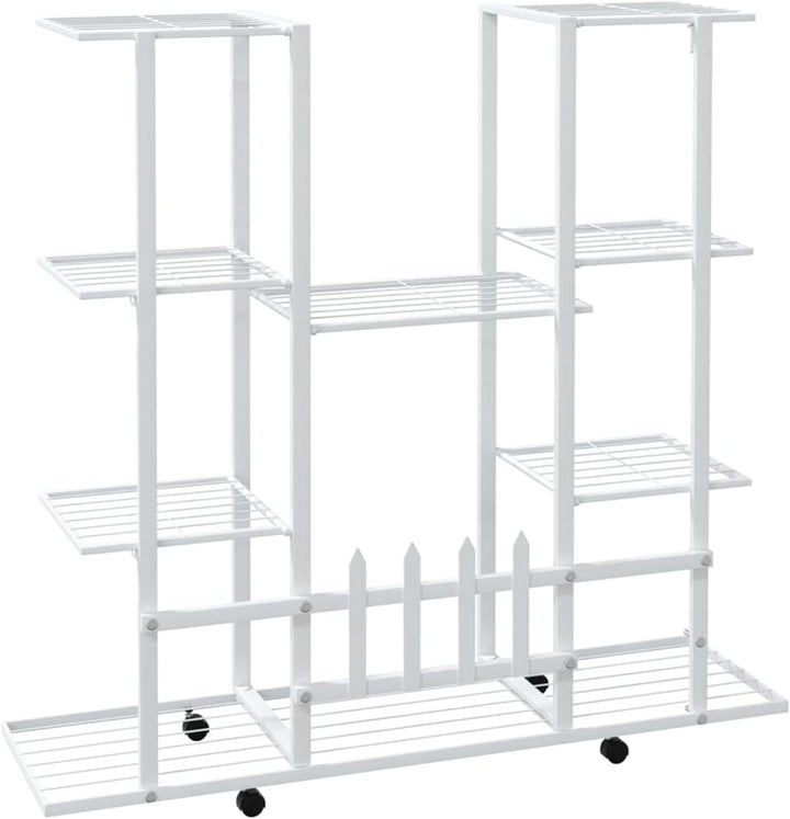 Festnight Blumenständer Blumenregal Pflanzenständer Metall Pflanzenregal Blumensäule Blumentreppe Me