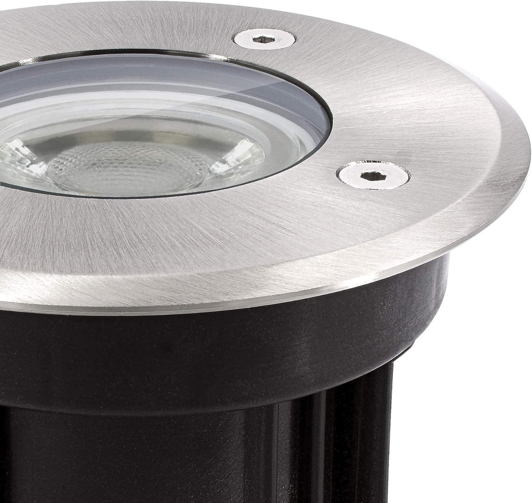 SSC-LUXon BORU LED Bodeneinbaustrahler rund IP67 für Aussen - inkl. LED GU10 warmweiss 2W - Gartenbe