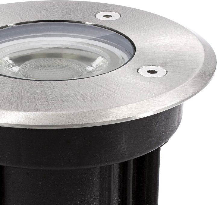 SSC-LUXon BORU LED Bodeneinbaustrahler rund IP67 für Aussen - inkl. LED GU10 warmweiss 2W - Gartenbe
