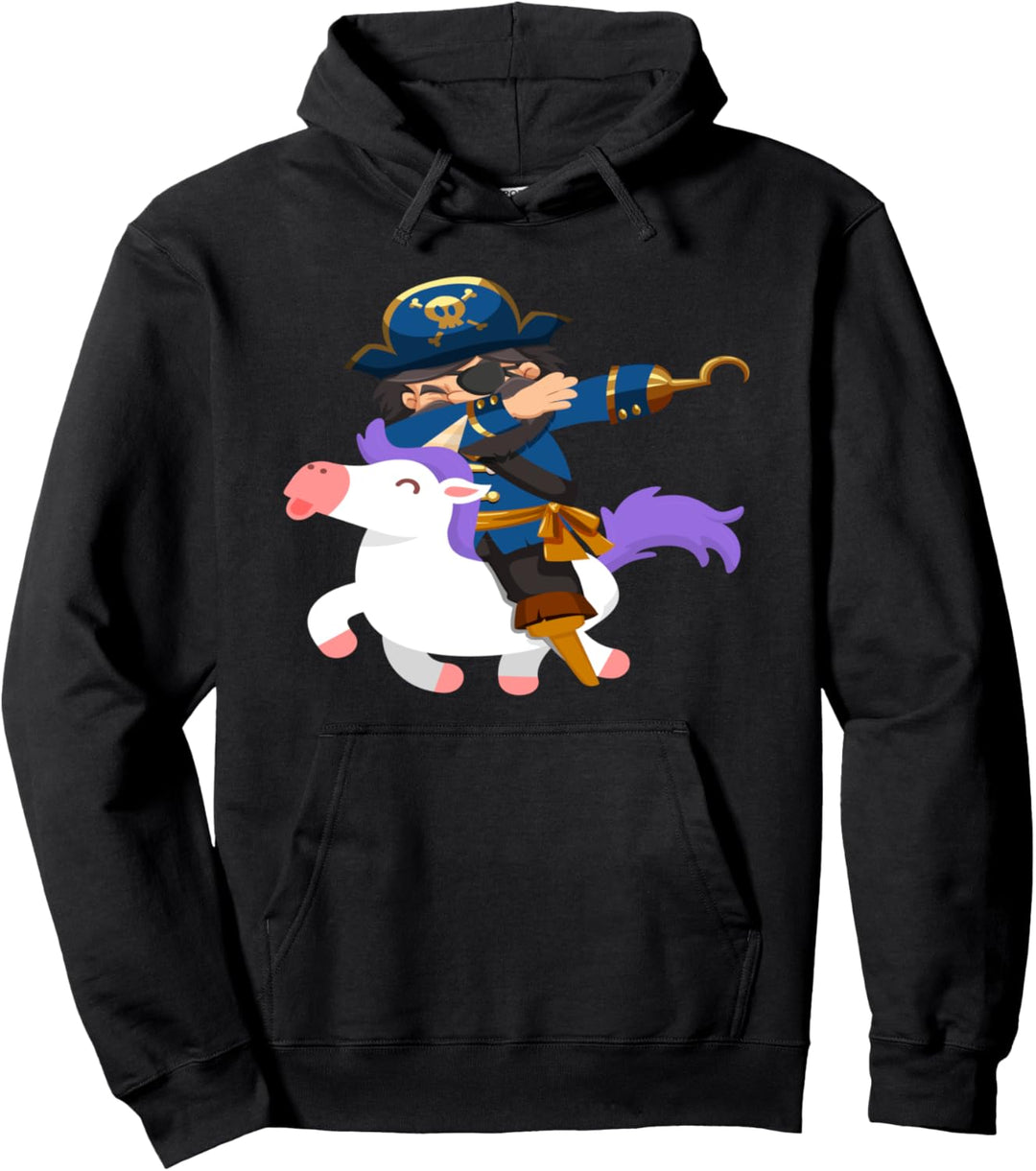 Niedlicher Einhorn-Pirat Pullover Hoodie